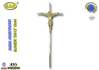 Украшение цвета золота похоронное перекрестное, орнаментальный размер 45*18км креста Д012