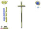 Античный латунный крест распятия замак цвета золота, размер украшения крышки гроба металла штуцеров Д017 гроба:  см 57 кс 16,5